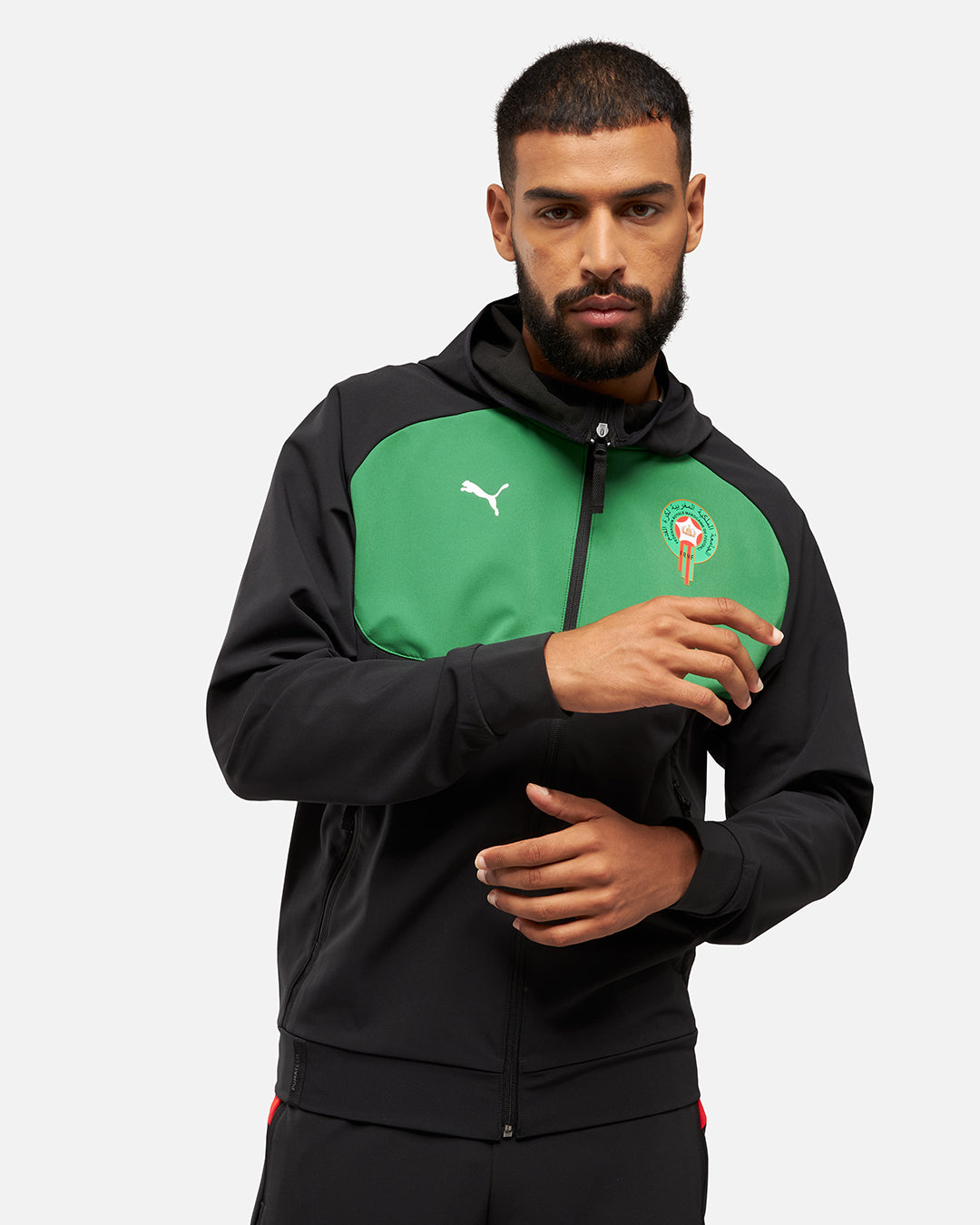 Veste de survêtement Maroc Pumatech 2024/2025 - Noir/Vert