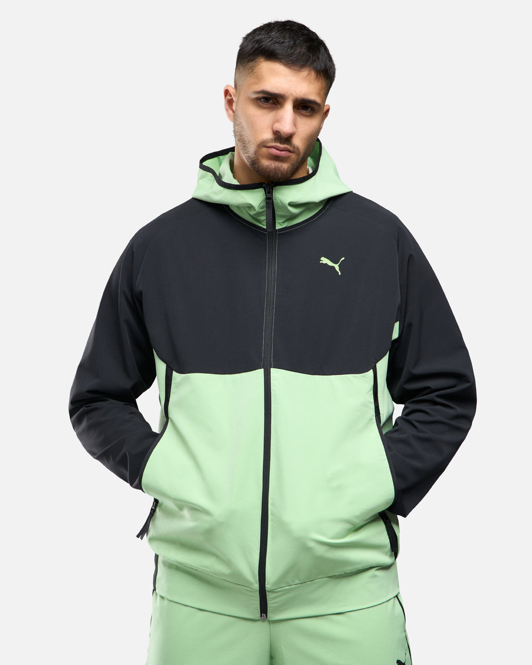 Puma Tech Tracksuit Jacket - Black/Green