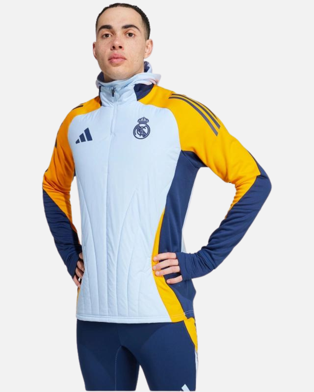 Veste Real Madrid cagoule intégrée 2024/2025 - Bleu/Orange