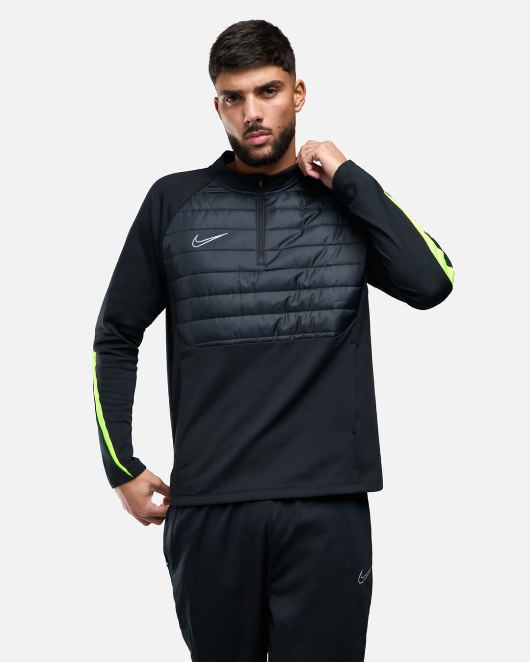 Nike Academy Winter Warrior 1/4 Zip Top – Schwarz/Gelb