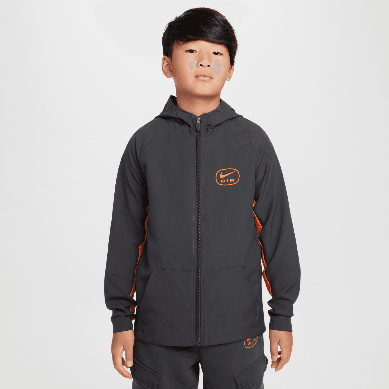 Nike Swoosh Air Junior Jacke - Schwarz/Orange