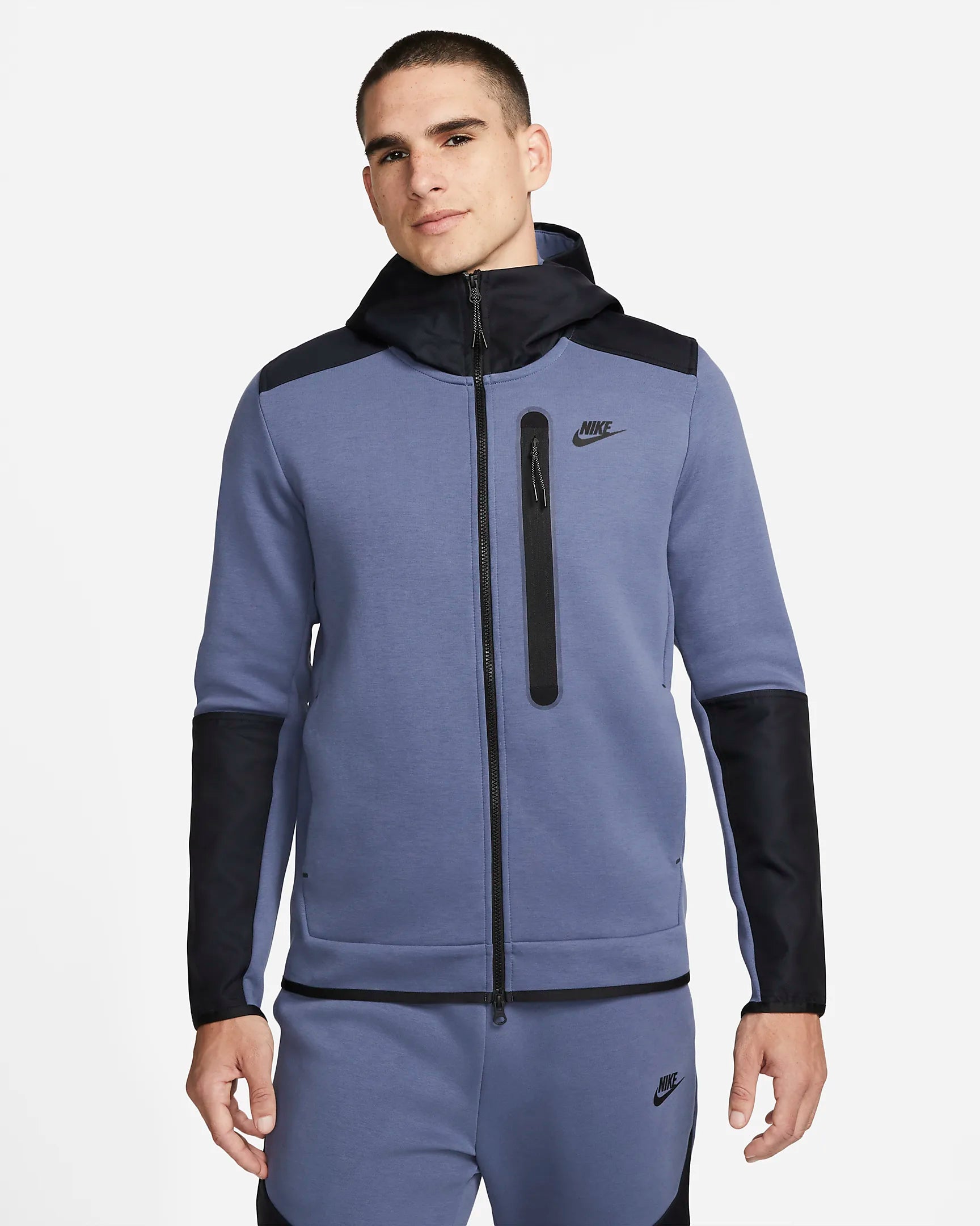 Giacca in pile Nike Tech - Blu/Nero