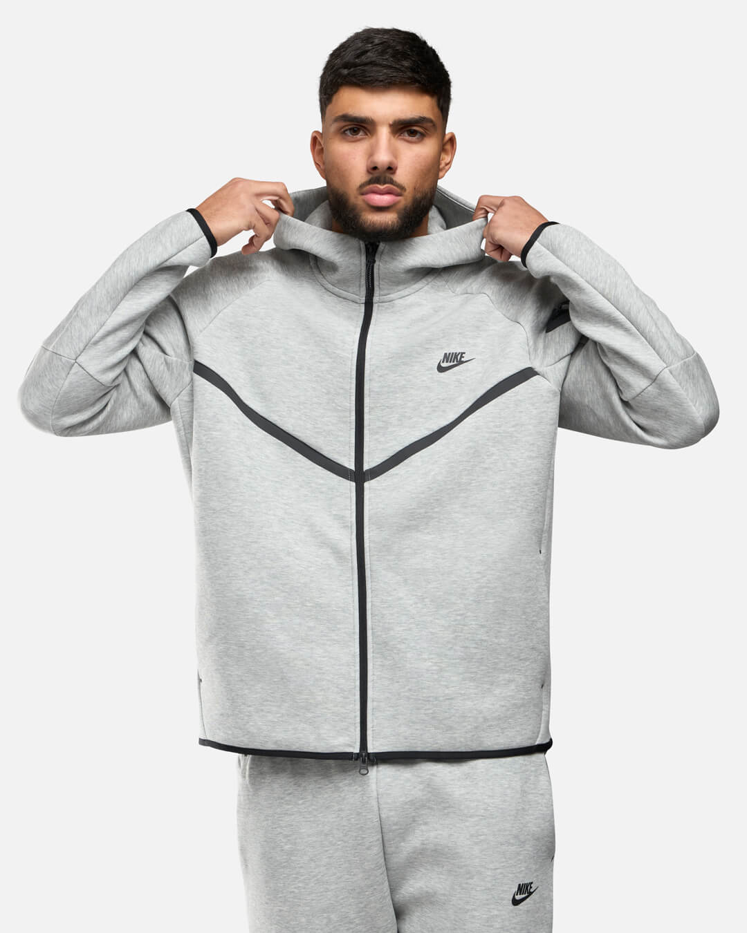 Nike Tech Fleece Windrunner - Grau/ Schwarz