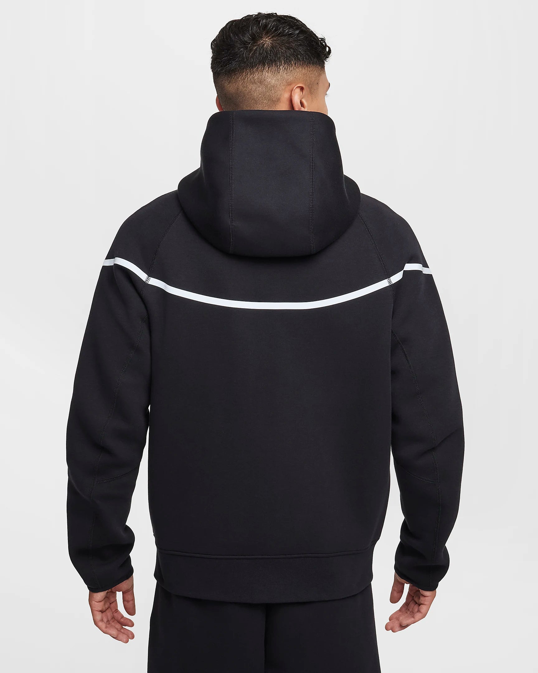 Chaqueta Nike Tech Fleece Windrunner - Negro/Plata