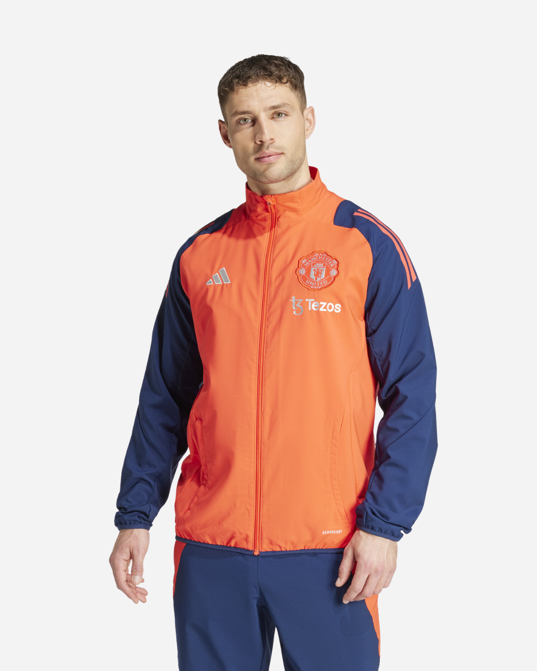 Veste de survêtement Manchester United 2024/2025 - Orange/Bleu