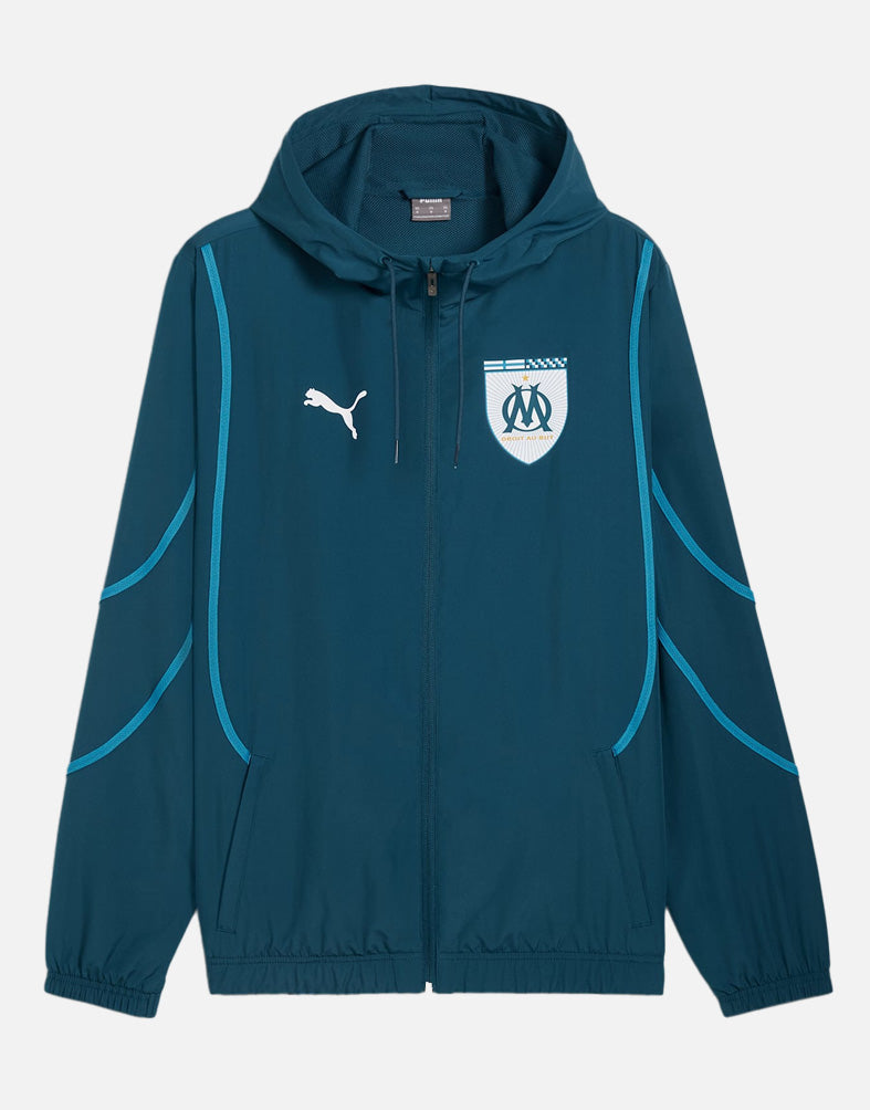 Chaqueta deportiva prepartido OM 2024/2025 Azul