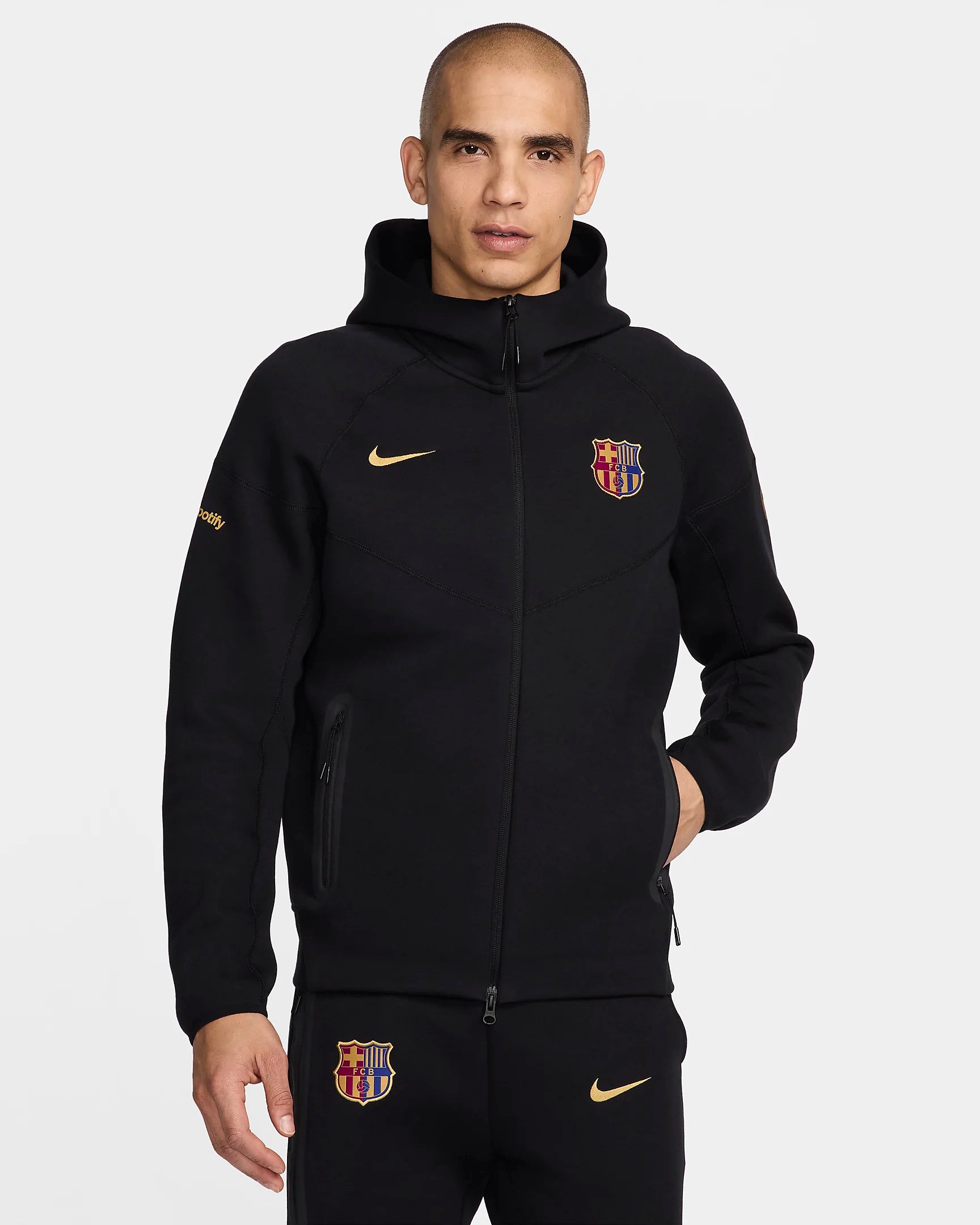 FC Barcelona 2024/2025 Tech Fleece Jacket - Black/Gold