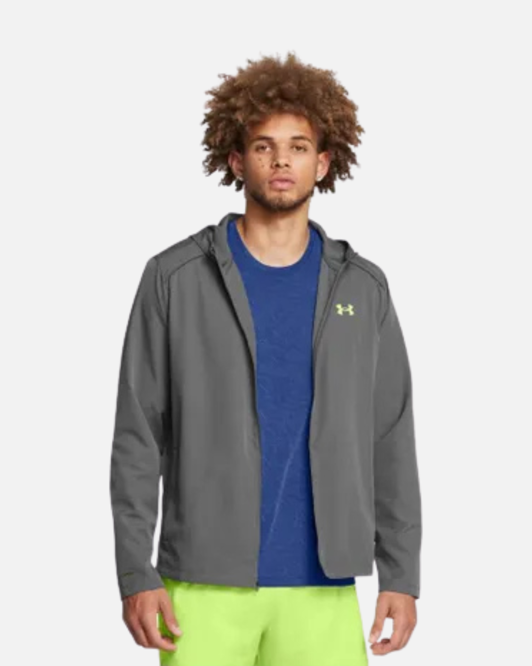 Under Armour Launch Hooded Jacket - Gray/Green