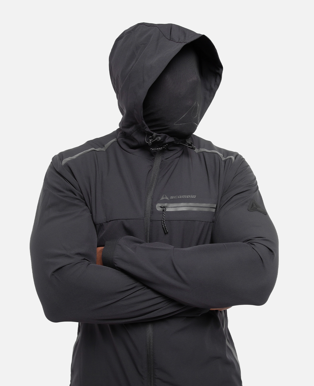 Scampia Gara Tracksuit Integrated Hood - Black