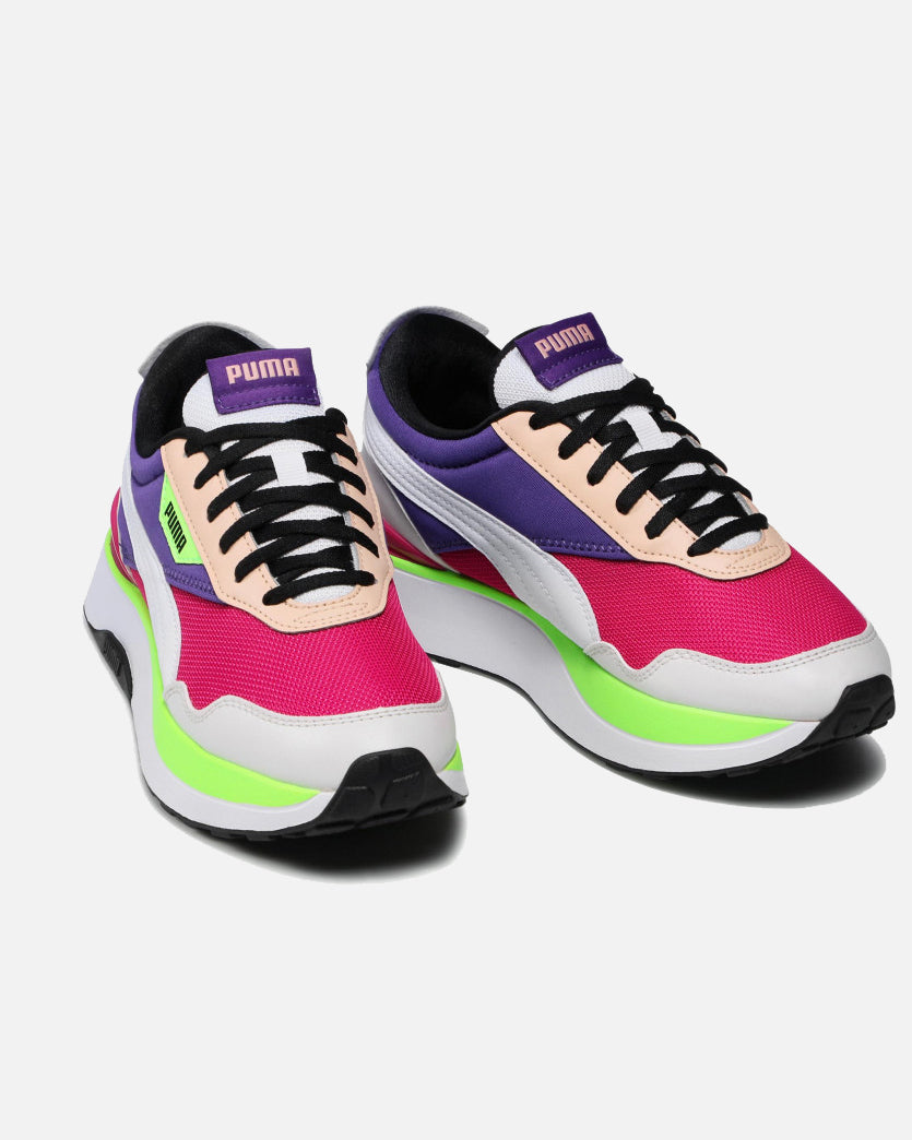 Puma Cruise Rider Flair Femme - Blanc/Violet/Rouge