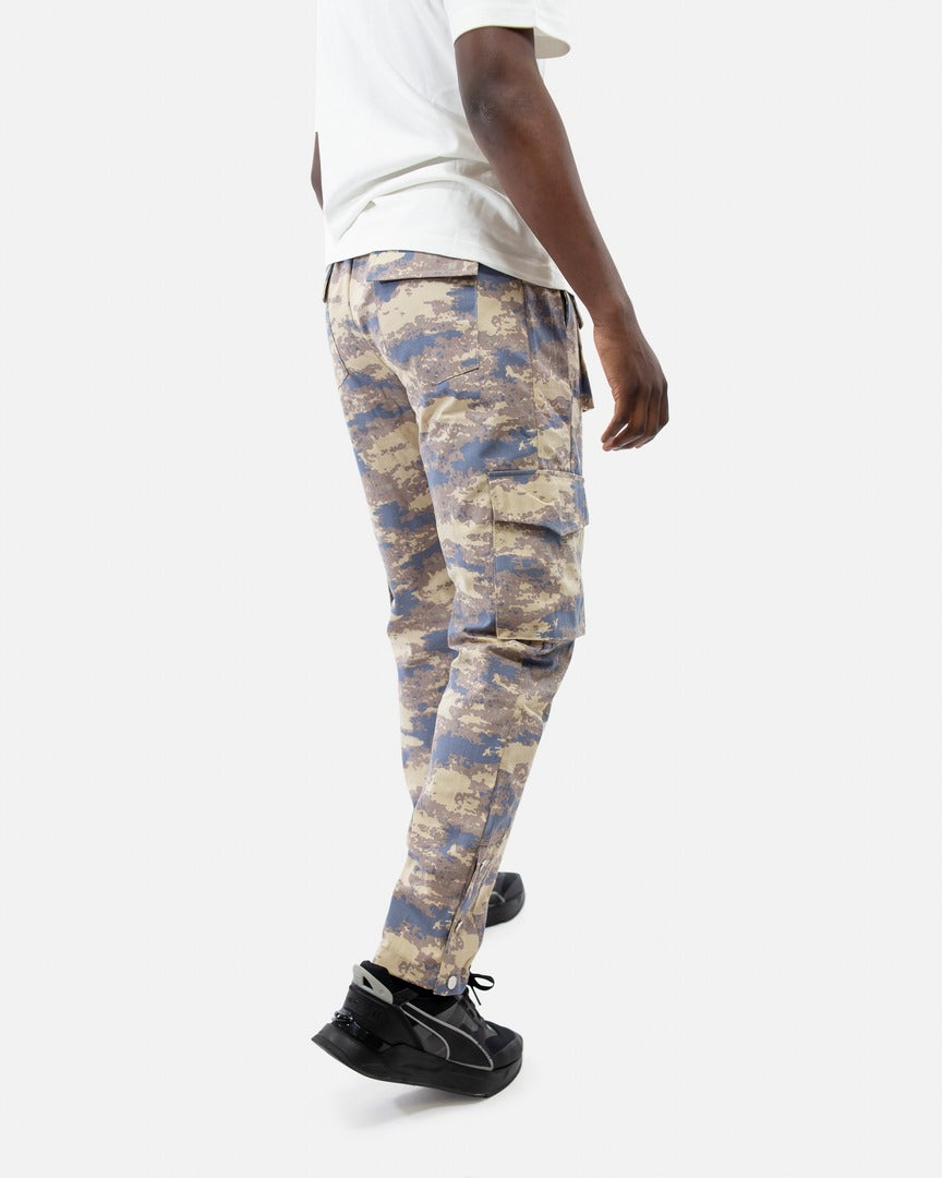 ADJ Camouflage Cargo Pants - Beige/Blue