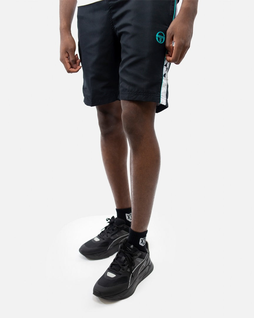 Short Sergio Tacchini Dispersa - Noir/Blanc/Bleu