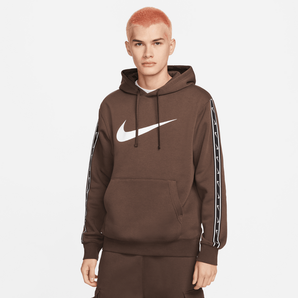 Nike Sportswear Repeat Hoodie Brown White Black Footkorner