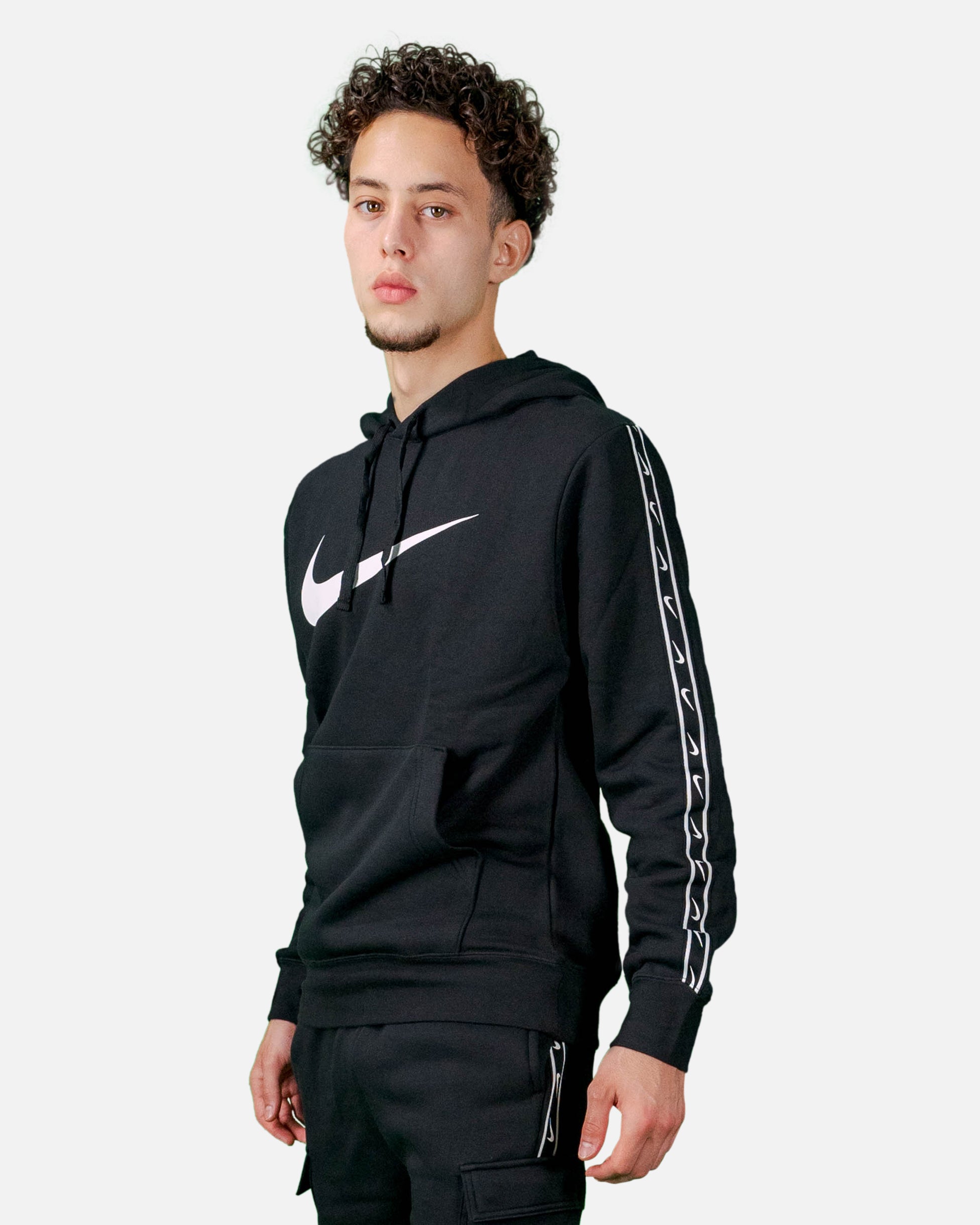 Sweat à capuche Nike Sportswear Repeat - Noir/Blanc