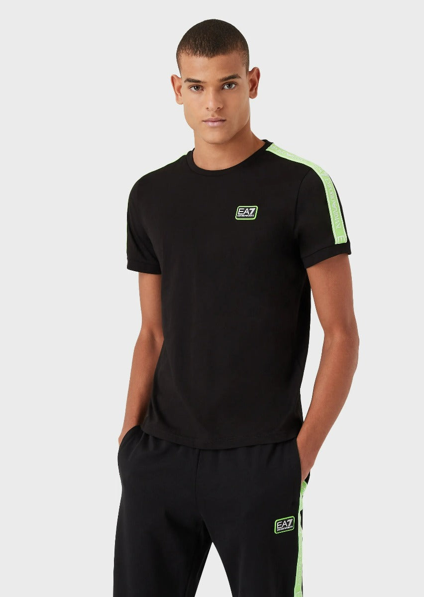 Camiseta Emporio Armani EA7 Logo Series - Noir/Vert